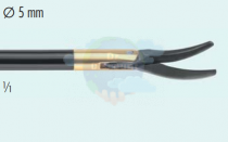 Ножницы эндоскопические изогнутые "Metzenbaum", с двумя подвижными браншами 18 мм, с керамическим покрытием CERACUT®