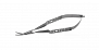 Ножницы Featherlite Design, изогнутый, 14 см, длина лезвия 1,25 см
